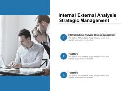 Internal external analysis strategic management ppt powerpoint presentation styles cpb