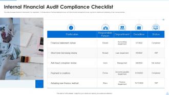 Internal Financial Audit Compliance Checklist