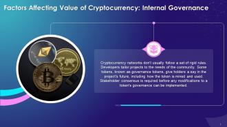 Internal Governance As A Factor In Determining Value Of Cryptocurrency Training Ppt