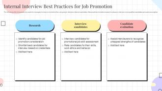 Internal Interview Best Practices For Job Promotion