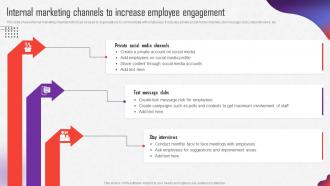 Internal Marketing Channels To Increase Employee Engagement Internal Marketing Strategy MKT SS V