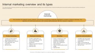 Internal Marketing Overview And Its Types Marketing Plan To Decrease Employee Turnover Rate MKT SS V
