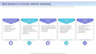 Internal Marketing Plan Best Practices To Execute Internal Marketing MKT SS V