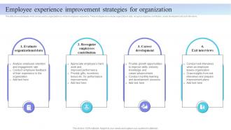 Internal Marketing Plan Employee Experience Improvement Strategies For Organization MKT SS V
