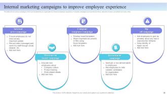 Internal Marketing Plan To Enhance Employee Satisfaction MKT CD V Good Graphical