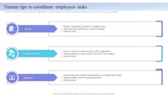 Internal Marketing Plan Various Tips To Coordinate Employees Tasks MKT SS V