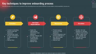 Internal Marketing To Increase Employee Key Techniques To Improve Onboarding Process