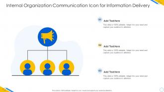 Internal organization communication icon for information delivery