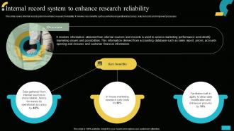 Internal Record System To Enhance Research Reliability Implementing MIS To Increase Sales MKT SS V
