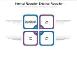 Internal recruiter external recruiter ppt powerpoint presentation file visual aids cpb