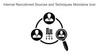 Internal Recruitment Sources And Techniques Monotone Icon In Powerpoint Pptx Png And Editable Eps Format