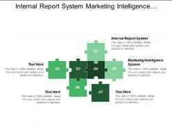 Internal report system marketing intelligence system marketing environment