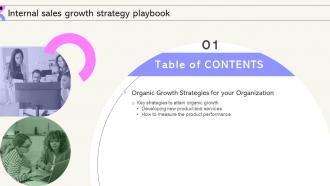 Internal Sales Growth Strategy Playbook Table Of Contents Ppt Show Graphic Images