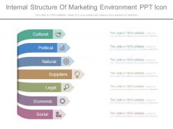 Internal Structure Of Marketing Environment Ppt Icon