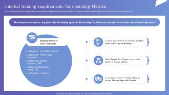 Internal Training Requirements For Operating Heroku Heroku Saas Platform Implementation CL SS
