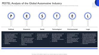 International Auto Sector Assessment PESTEL Analysis Of The Global Automotive Industry