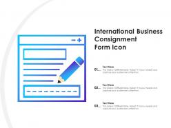 International business consignment form icon