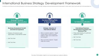 International Business Strategy Development Framework