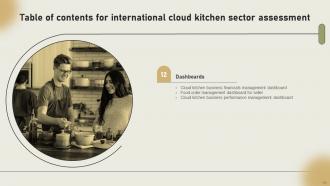 International Cloud Kitchen Sector Assessment Powerpoint Presentation Slides Images Adaptable