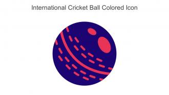 International Cricket Ball Colored Icon In Powerpoint Pptx Png And Editable Eps Format
