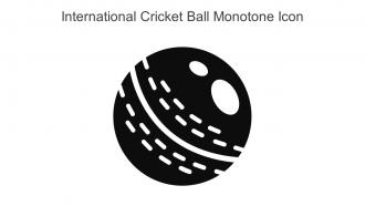 International Cricket Ball Monotone Icon In Powerpoint Pptx Png And Editable Eps Format