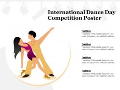 International dance day competition poster
