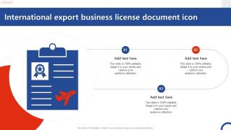 International Export Business License Document Icon