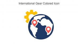 International Gear Colored Icon In Powerpoint Pptx Png And Editable Eps Format