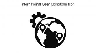 International Gear Monotone Icon In Powerpoint Pptx Png And Editable Eps Format