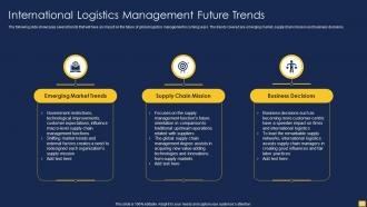 International Logistics Management Future Trends