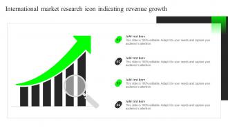 International Market Research Icon Indicating Revenue Growth