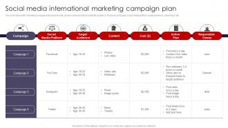 International Marketing Strategies Social Media International Marketing Campaign Plan MKT SS V