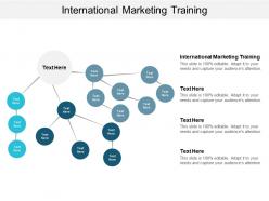 International marketing training ppt powerpoint presentation icon demonstration cpb