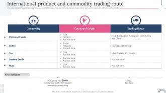 International Product And Commodity Trading Route Global Trading Export Company