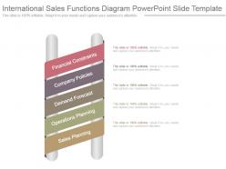 International sales functions diagram powerpoint slide template