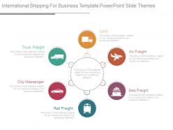 International shipping for business template powerpoint slide themes