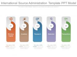 International source administration template ppt model