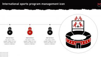 International Sports Program Management Icon