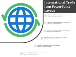 International trade icon powerpoint layout