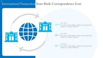 International Transaction From Bank Correspondence Icon
