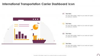 International Transportation Carrier Dashboard Icon