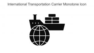 International Transportation Carrier Monotone Icon In Powerpoint Pptx Png And Editable Eps Format