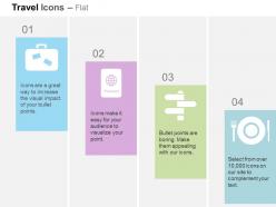 International trip passport directional boards restaurant ppt icons graphics