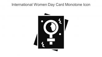 International Women Day Card Monotone Icon In Powerpoint Pptx Png And Editable Eps Format