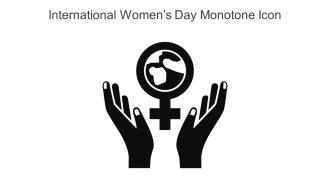 International Womens Day Monotone Icon In Powerpoint Pptx Png And Editable Eps Format