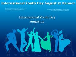 International youth day august 12 banner