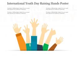 International youth day raising hands poster