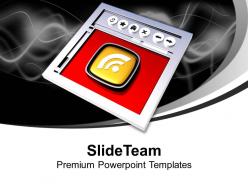 Internet browser and rss symbol powerpoint templates ppt themes and graphics 0213