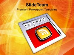 Internet browser and rss symbol powerpoint templates ppt themes and graphics