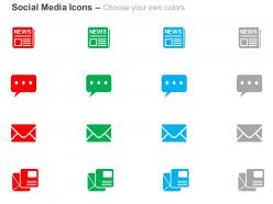 Internet communication mail chat ppt icons graphics
